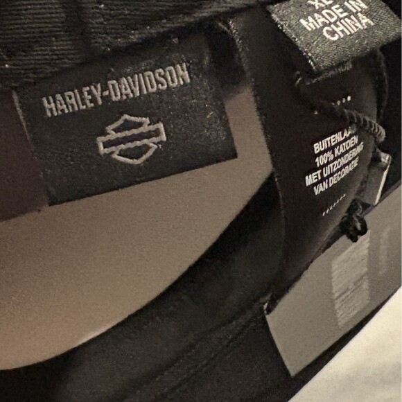 HARLEY DAVIDSON Motorcycle Skull Mens Fitted Hat Cap Black Gray Sz 7 1/2 NWT - Picture 10 of 11